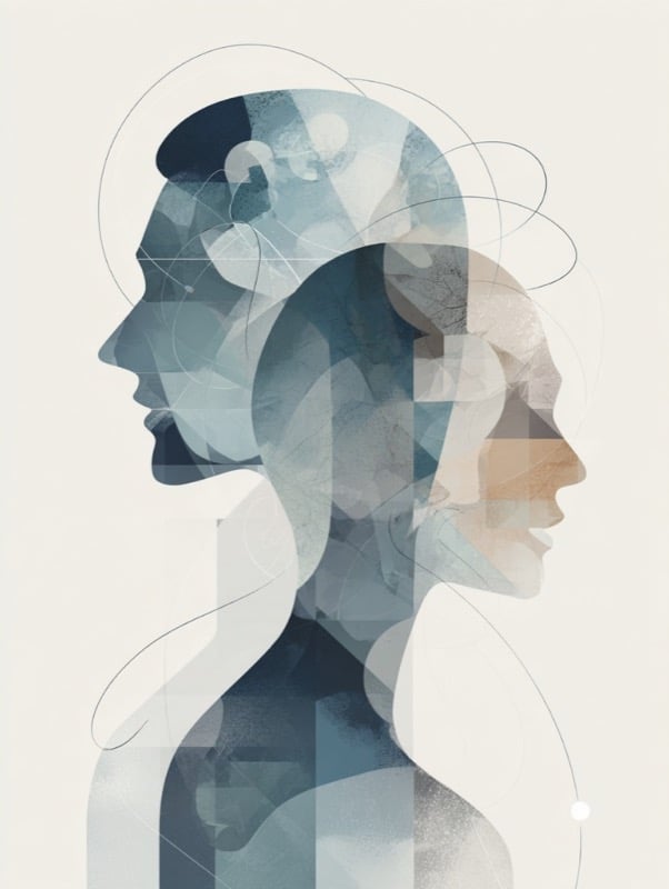 Abstract illustration of understanding human behavior and connection